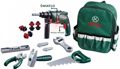 Set Creativ Instrumente de bricolaj idealSTORE CRAFTMAN'S, Dimensiuni 30 x 26 x 11 cm, Include numeroase accesorii multifunctionale, realizate din plastic, Rucsac cu buzunare pentru depozitarea uneltelor