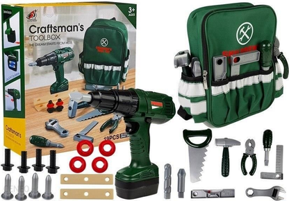 Set Creativ Instrumente de bricolaj idealSTORE CRAFTMAN'S, Dimensiuni 30 x 26 x 11 cm, Include numeroase accesorii multifunctionale, realizate din plastic, Rucsac cu buzunare pentru depozitarea uneltelor