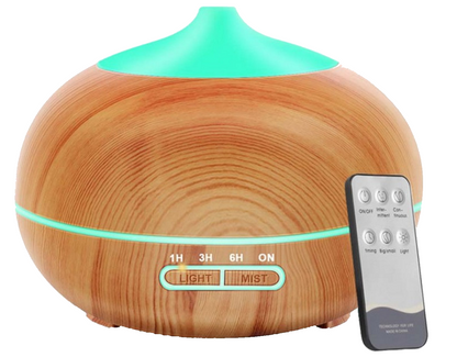 Difuzor Aromaterapia idealStore HousePerfume cu Umidificator, Functie de Ionizare incorporat, iluminare Led cu 6 culori diferite, Umidifica aerul la nivel Optim, Silentios, Functie de Aromaterapie, Telecomanda