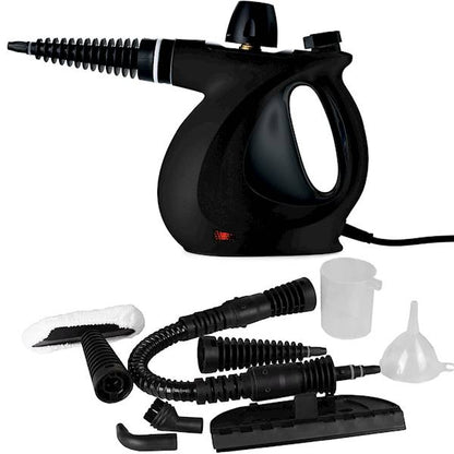 Aparat de curatat cu abur IdealStore, Profesional, putere 1000W, Capacitate 350 ml, Presiune 3,5 bari, ideal pentru locuinta, Negru