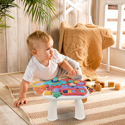 Masuta Interactiva Singing Elephants idealSTORE, cu Sunete, Diverse Melodii, Taste cu Pian, Cos de Baschet cu Mingii, Volum Reglabil, Diferite Activitati