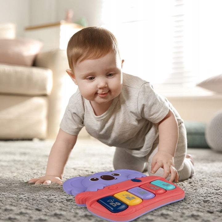 Masuta Interactiva Singing Elephants idealSTORE, cu Sunete, Diverse Melodii, Taste cu Pian, Cos de Baschet cu Mingii, Volum Reglabil, Diferite Activitati