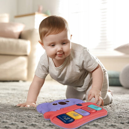 Masuta Interactiva Singing Elephants idealSTORE, cu Sunete, Diverse Melodii, Taste cu Pian, Cos de Baschet cu Mingii, Volum Reglabil, Diferite Activitati