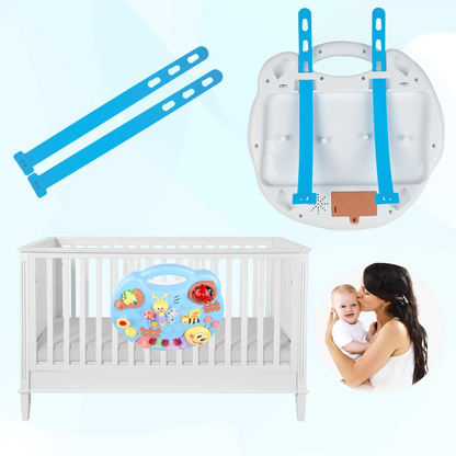 Masuta Educativa 2in1 pentru Bebelusi ZumZum idealSTORE, Accesorizat cu un panou detasabil interactiv cu lumini si sunete, Elemente mobile din panou, Control volum, Capacitatea de a opri vocea, Ajuta la dezvoltarea vazului si auzului