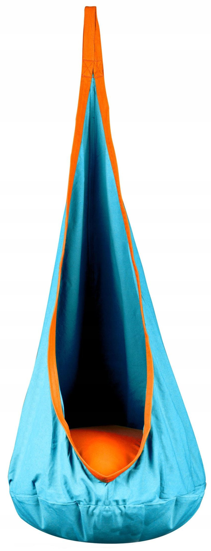 Hamac copii The Raven's Nest tip cocon idealSTORE, Dimensiune 140x55 cm, Material solid, Include perna, Suport de suspendare, Ideal pentru terasa si gradina, Sarcina max 80 kg