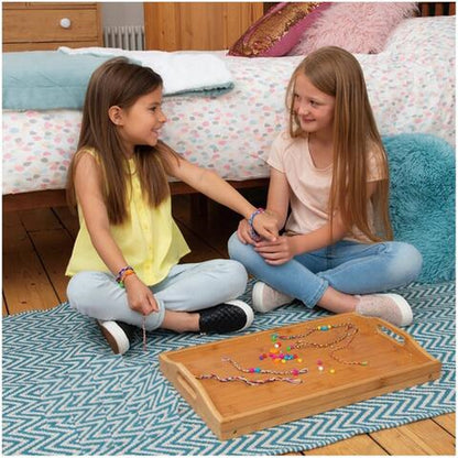 Set de Creatie idealStore JDesign, Bratari personalizate, Cercei, Bijuterii, 6 culori, Margele si Litere, Pandantive, Pietricele Sclipitoare, 12 Forme din plastic