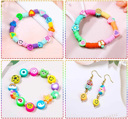 Set de Margele Jewelry Series idealSTORE, Include 480 de Elemente colorate in diferite forme, Sfoara transparenta, Carlig si cleme pentru bijuterii, Cercei, Cutie pentru depozitare, Stimuleaza abilitatile manuale