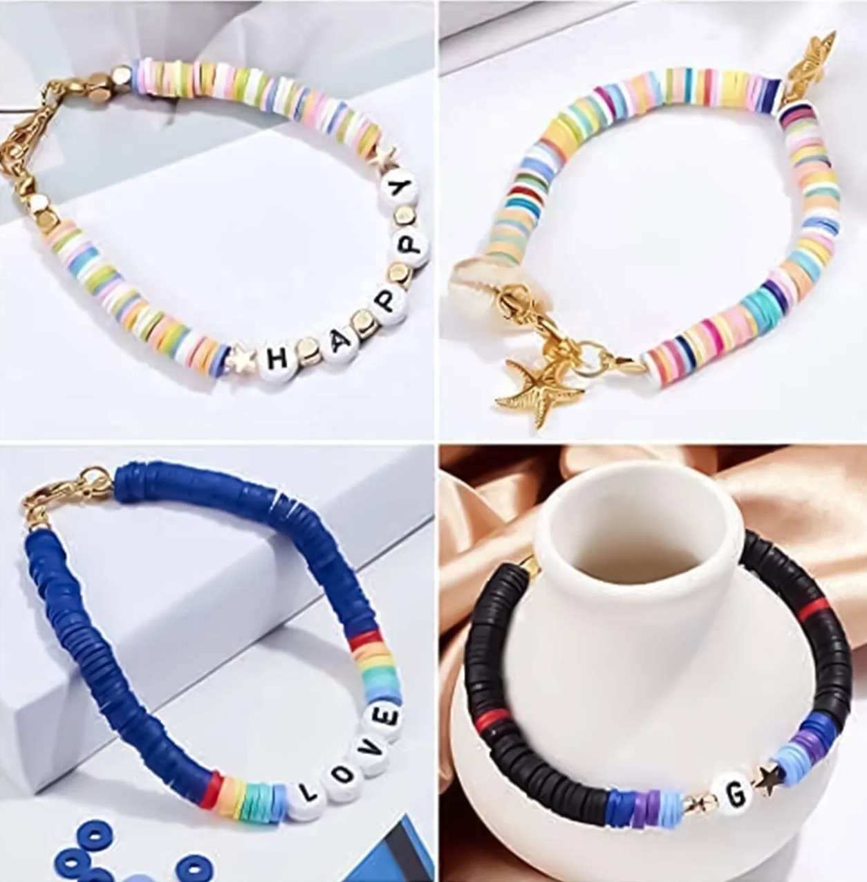 Set de Margele idealSTORE Jewelry Series, Include 4200 de Margele colorate in diferite forme si elemente auxiliare, Sfoara transparenta, Litere si elemente aurii, Carlige si Cleme, Cutie pentru depozitare, Stimuleaza Imaginatia Copilului