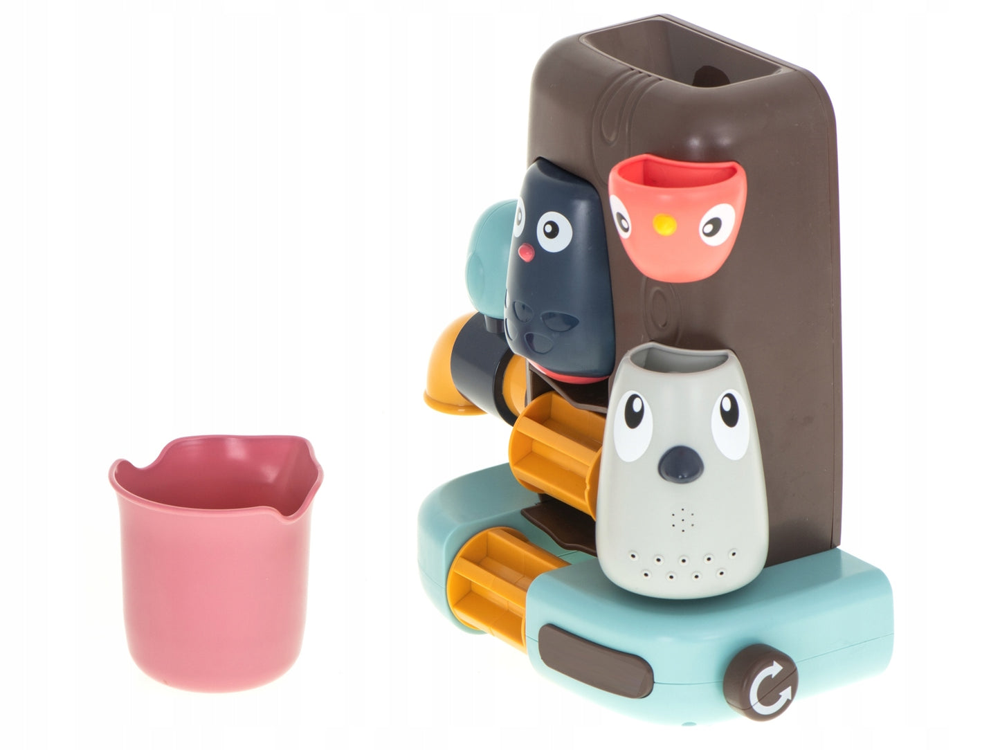 Jucarie de Baie idealStore TreeToy, forma Copac, cu Robinet, Ventuze, Stimuleaza Creativitatea, Incurajeaza Joaca, Dezvolta Imaginatia, Gandirea Logica, Culori Vii