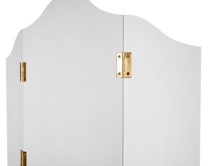 Set Masuta de toaleta din lemn Ideal Store pentru fete cu oglinzi si sertar pentru depozitare, margini si colturi rotunjite si vopsea organica