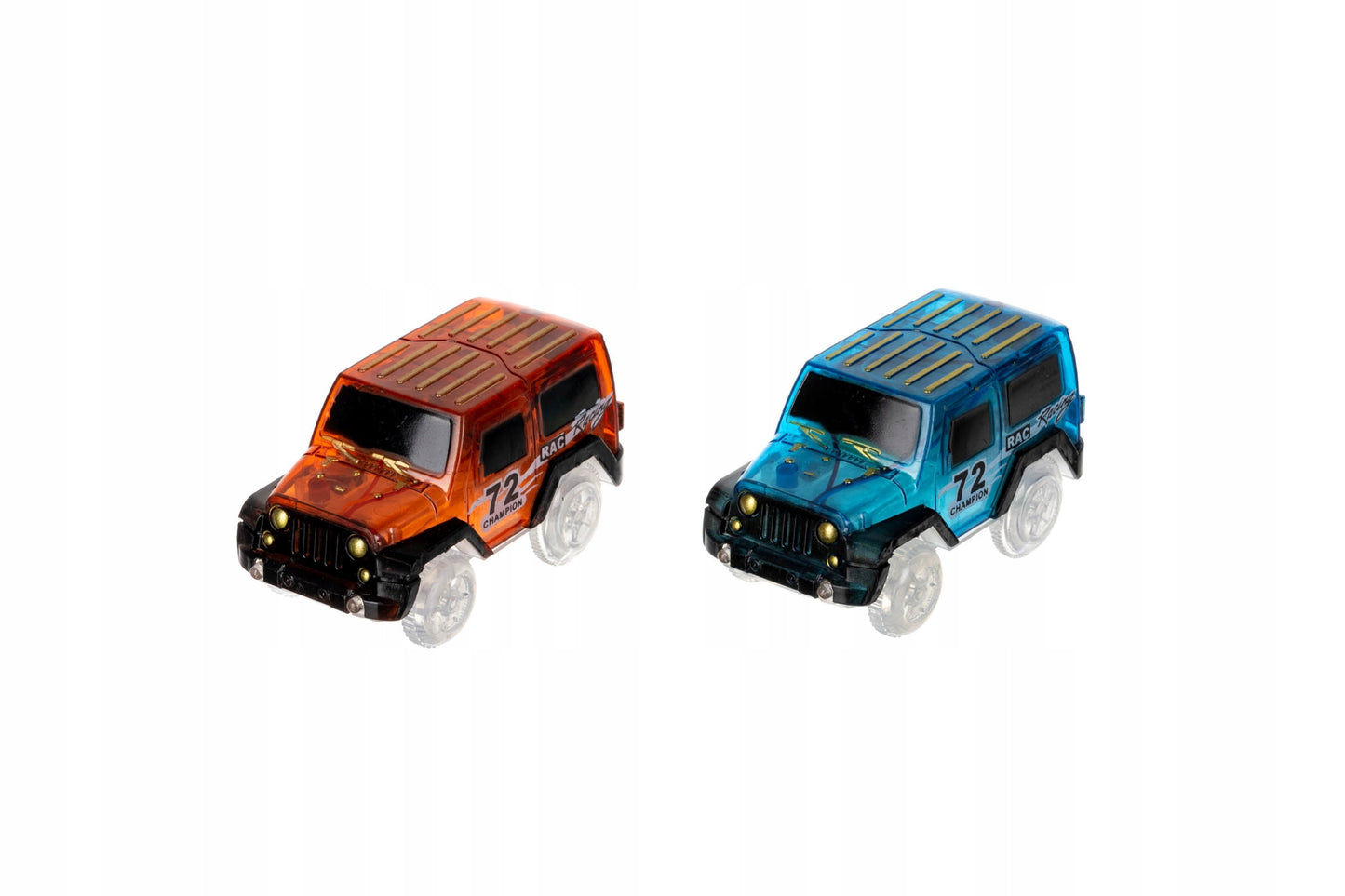 Pista Magica idealStore Magic Cars formata din 484 elemente cu 2 Masinute, include Pod, Tunel, Benzinarie