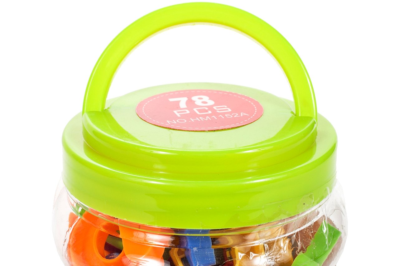 Set litere si cifre magnetice 78 piese, in cutie depozitare