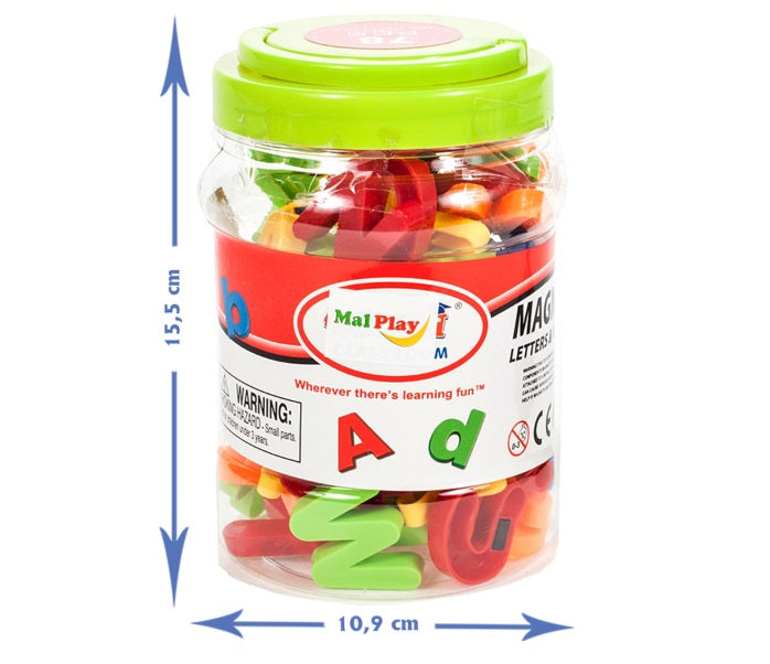 Set litere si cifre magnetice 78 piese, in cutie depozitare