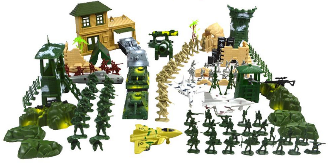 Baza militara idealStore U.S. Force, format din Soldati, Arme, Avioane, Tancuri, Cladiri, Tunuri, Submarine, Dezvolta Imaginatia si Stimuleaza Creativitatea