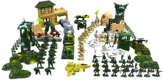 Baza militara idealStore U.S. Force, format din Soldati, Arme, Avioane, Tancuri, Cladiri, Tunuri, Submarine, Dezvolta Imaginatia si Stimuleaza Creativitatea