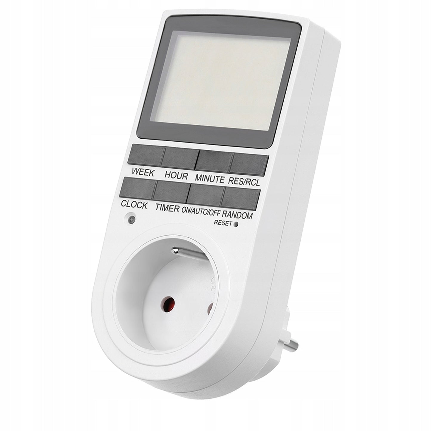 Priza programabila SmartPlug idealStore, cu Cronometru, Ceas, Timer, setari Random, ora de Iarna si Vara, Permite automatizare la diverse Ore, culoare Alb