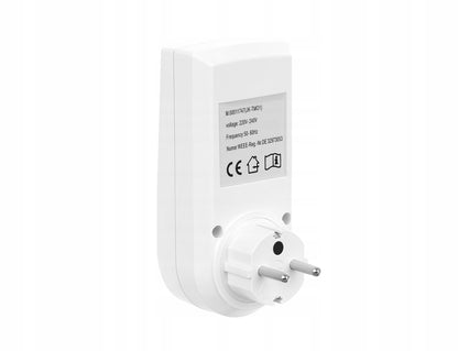 Priza programabila SmartPlug idealStore, cu Cronometru, Ceas, Timer, setari Random, ora de Iarna si Vara, Permite automatizare la diverse Ore, culoare Alb
