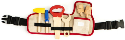 Set Unelte de Lucru din Lemn idealStore BricoHelp, Ciocan, Fierastrau, Surubelnita, Cheie, dezvolta Abilitatile Manuale, Creativitatea, Imaginatia, fara margini ascutite