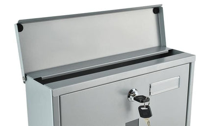 Cutie postala ergonomica Ideal Store, cu doua chei din tabla galvanizata argintie