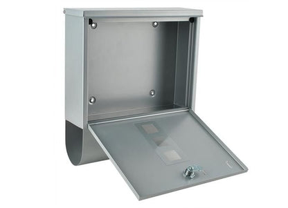 Cutie postala ergonomica Ideal Store, cu doua chei din tabla galvanizata argintie