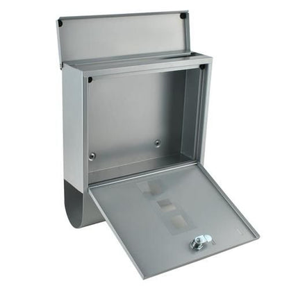 Cutie postala ergonomica Ideal Store, cu doua chei din tabla galvanizata argintie