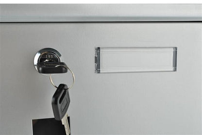 Cutie postala ergonomica Ideal Store, cu doua chei din tabla galvanizata argintie