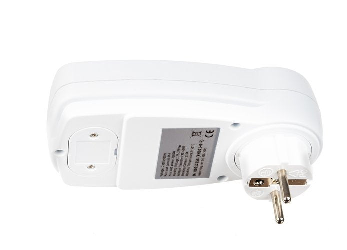 Priza cu Contor de energie idealStore SaveEnergy, Digital, Setare Energie Consumata, Setare Cost kWh, Monitorizare Consum, Afisaj Mare, Programare consum energie, Putere maxima 3680 W, culoare Alb