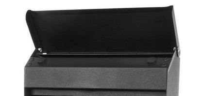 Cutie Postala idealStore XmailBox, din Otel Galvanizat, include Kit de Instalare, Fereastra cu Vizor, Capac Acoperit, Culoare Negru