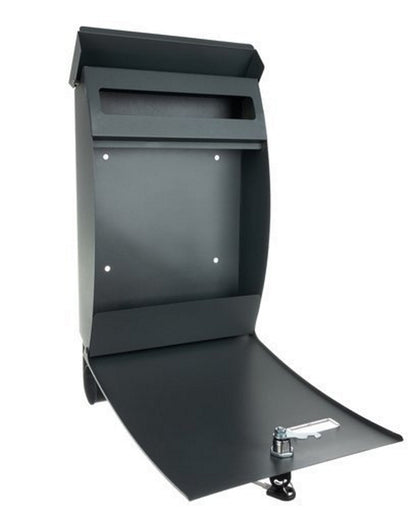 Cutie Postala idealStore XmailBox, din Otel Galvanizat, include Kit de Instalare, Fereastra cu Vizor, Capac Acoperit, Culoare Gri