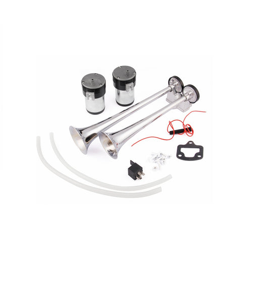 Claxon train horn idealSTORE cu 2 pipe si 2 compresoare, sunet 130DB