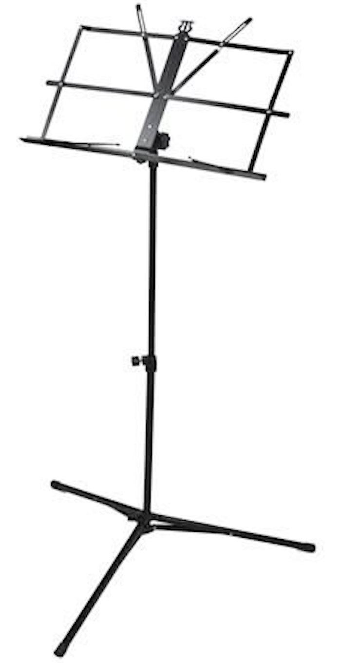 Stativ pentru Partituri ideal Store, Inaltime Reglabila 65cm-90cm-123cm, Unghi Reglabil, Stalp Telescopic, Baza cu Trei Picioare, Pliabil, contine Husa de Depozitare, culoare Negru
