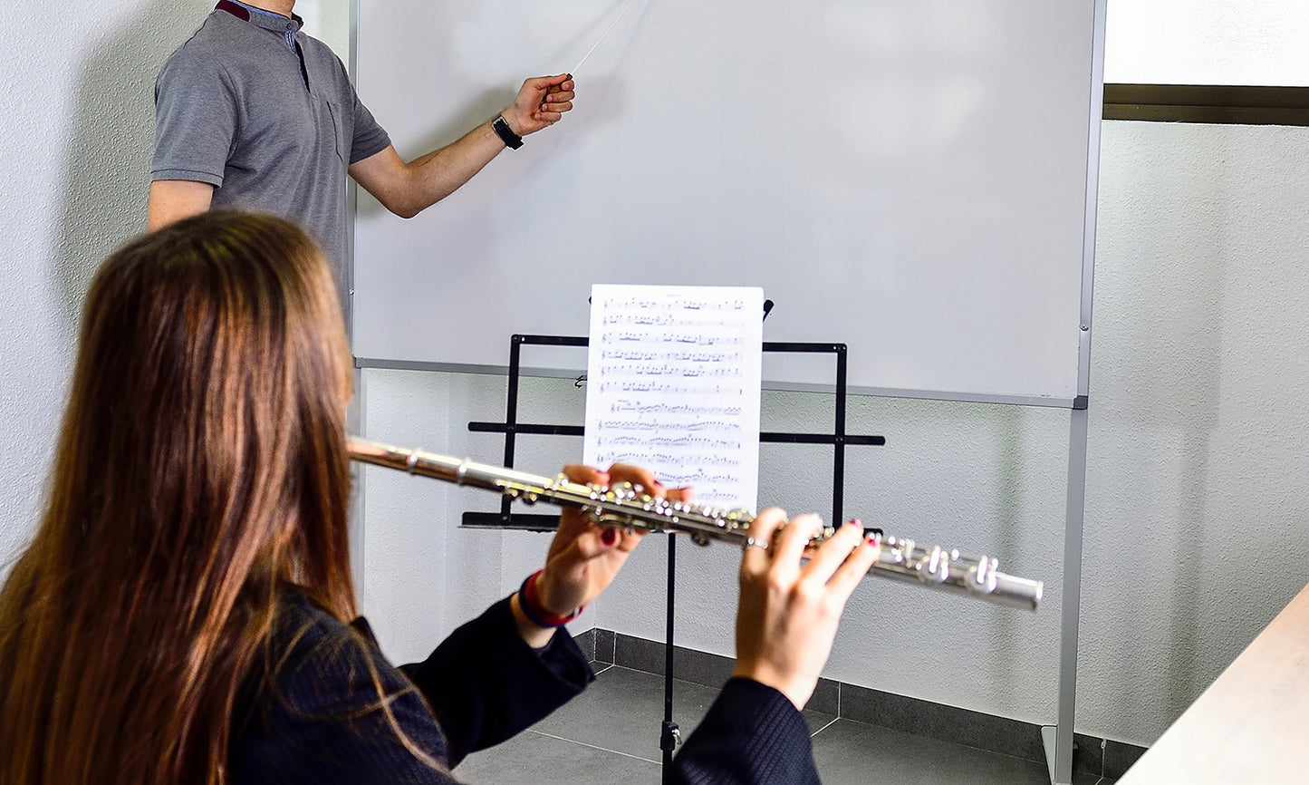 Stativ pentru Partituri ideal Store, Inaltime Reglabila 65cm-90cm-123cm, Unghi Reglabil, Stalp Telescopic, Baza cu Trei Picioare, Pliabil, contine Husa de Depozitare, culoare Negru