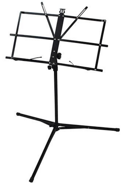 Stativ pentru Partituri ideal Store, Inaltime Reglabila 65cm-90cm-123cm, Unghi Reglabil, Stalp Telescopic, Baza cu Trei Picioare, Pliabil, contine Husa de Depozitare, culoare Negru