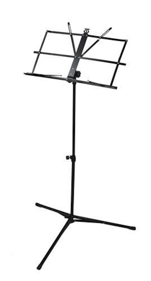 Stativ pentru Partituri ideal Store, Inaltime Reglabila 65cm-90cm-123cm, Unghi Reglabil, Stalp Telescopic, Baza cu Trei Picioare, Pliabil, contine Husa de Depozitare, culoare Negru