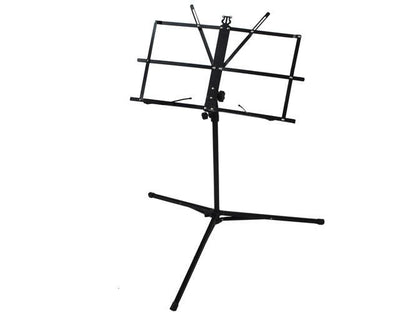 Stativ pentru Partituri ideal Store, Inaltime Reglabila 65cm-90cm-123cm, Unghi Reglabil, Stalp Telescopic, Baza cu Trei Picioare, Pliabil, contine Husa de Depozitare, culoare Negru