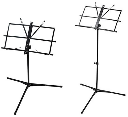 Stativ pentru Partituri ideal Store, Inaltime Reglabila 65cm-90cm-123cm, Unghi Reglabil, Stalp Telescopic, Baza cu Trei Picioare, Pliabil, contine Husa de Depozitare, culoare Negru