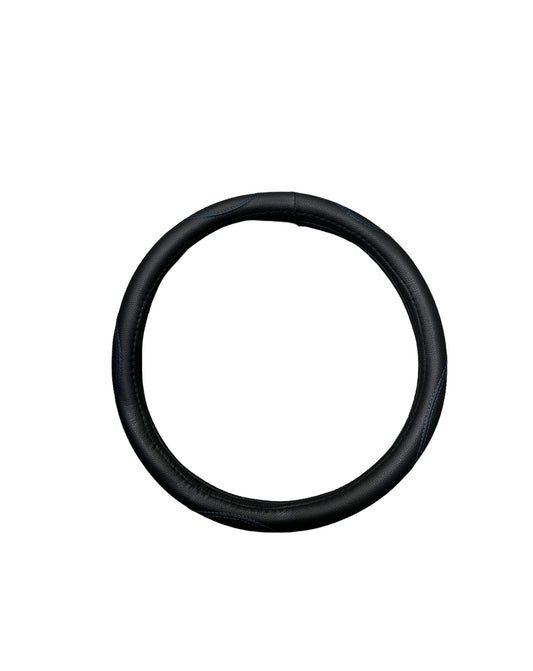 Husa de volan PREMIUM, Marimea M 37-38cm, Imitatie de piele pentru un aspect placut al masinii si un confort sporit, Reduce gradul de oboseala, permite manevrarea mult mai usoara a volanului si protejeaza impotriva degradarii, Negru