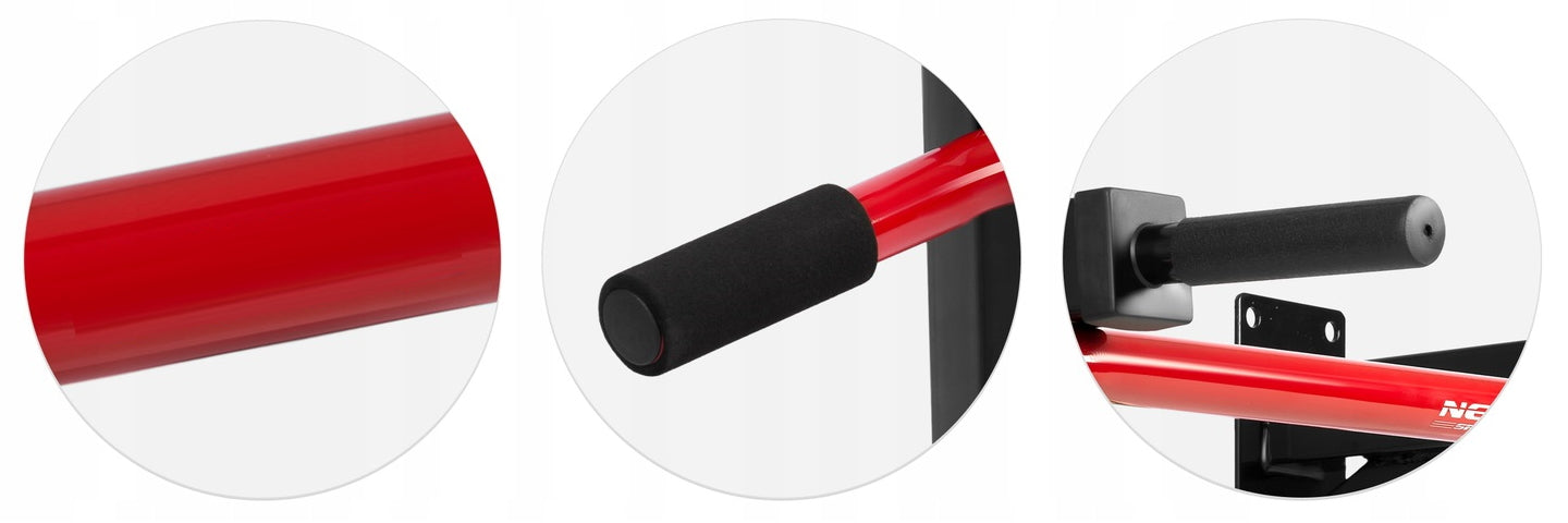 Bara de Tractiuni idealSTORE NS Sport Collection Dimensiuni 98 x 49 x 19 cm Structura din otel armat 4 manere antiderapante Montaj pe Tavan/Perete Ajuta la dezvoltarea musculaturii, Sarcina 150 kg