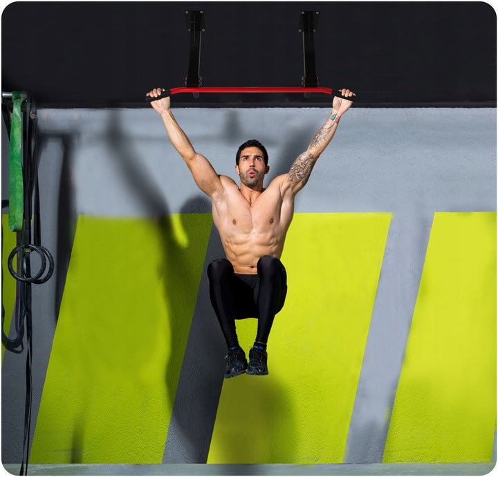 Bara de Tractiuni idealSTORE Sport Collection Dimensiuni 100 x 43 x 31 cm Structura din otel armat, 4 manere antiderapante, Montaj pe Tavan/Perete, Sarcina 150 kg