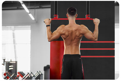 Bara de Tractiuni idealSTORE Sport Collection Dimensiuni 100 x 43 x 31 cm Structura din otel armat, 4 manere antiderapante, Montaj pe Tavan/Perete, Sarcina 150 kg