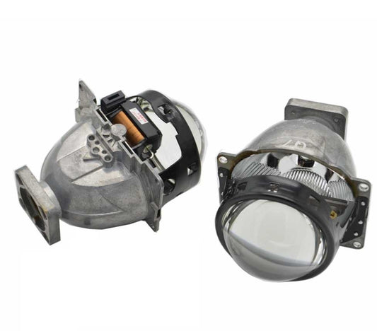 Lupe far idealSTORE compatibile cu bec D1S/D3S, Lungime totala 14cm, Dimensiune lentila 3 inch, Faza lunga este foarte puternica, uniforma si bine definita