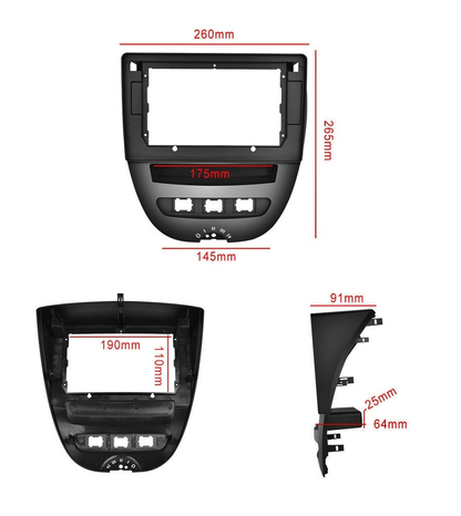 Rama Navigatie 10 idealSTORE, Cablaj si Modul Canbus inclus, Compatibila Toyota Aygo 2005-2014, pentru Radio MP3, MP5 Player 2DIN ANDROID Ecran 10 si 9.7