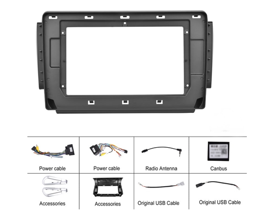 Rama Navigatie 10 idealSTORE, Cablaj si Modul Canbus inclus, compatibila Peugeot 2008 I 2013-2019, pentru Radio MP3, MP5 Player 2DIN ANDROID Ecran 10 si 9.7