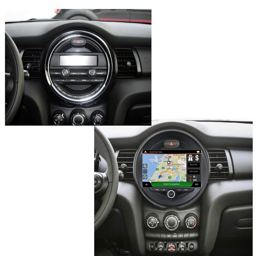 Rama Navigatie 9 idealSTORE, Cablaj si Modul Canbus, compatibila Mini One F55, F56, F57, pentru Radio MP3, MP5 Player 2DIN ANDROID Ecran 9 si 9.7