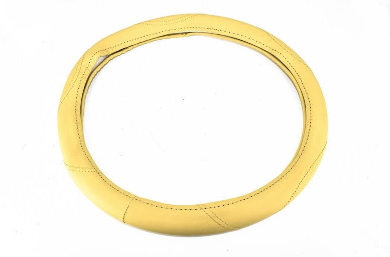 Husa volan IdealSTORE FX62 din imitatie de piele, marime M, culoare bej