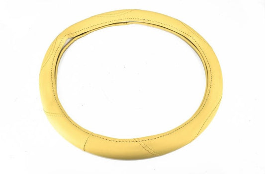 Husa volan IdealSTORE FX62 din imitatie de piele, marime M, culoare bej