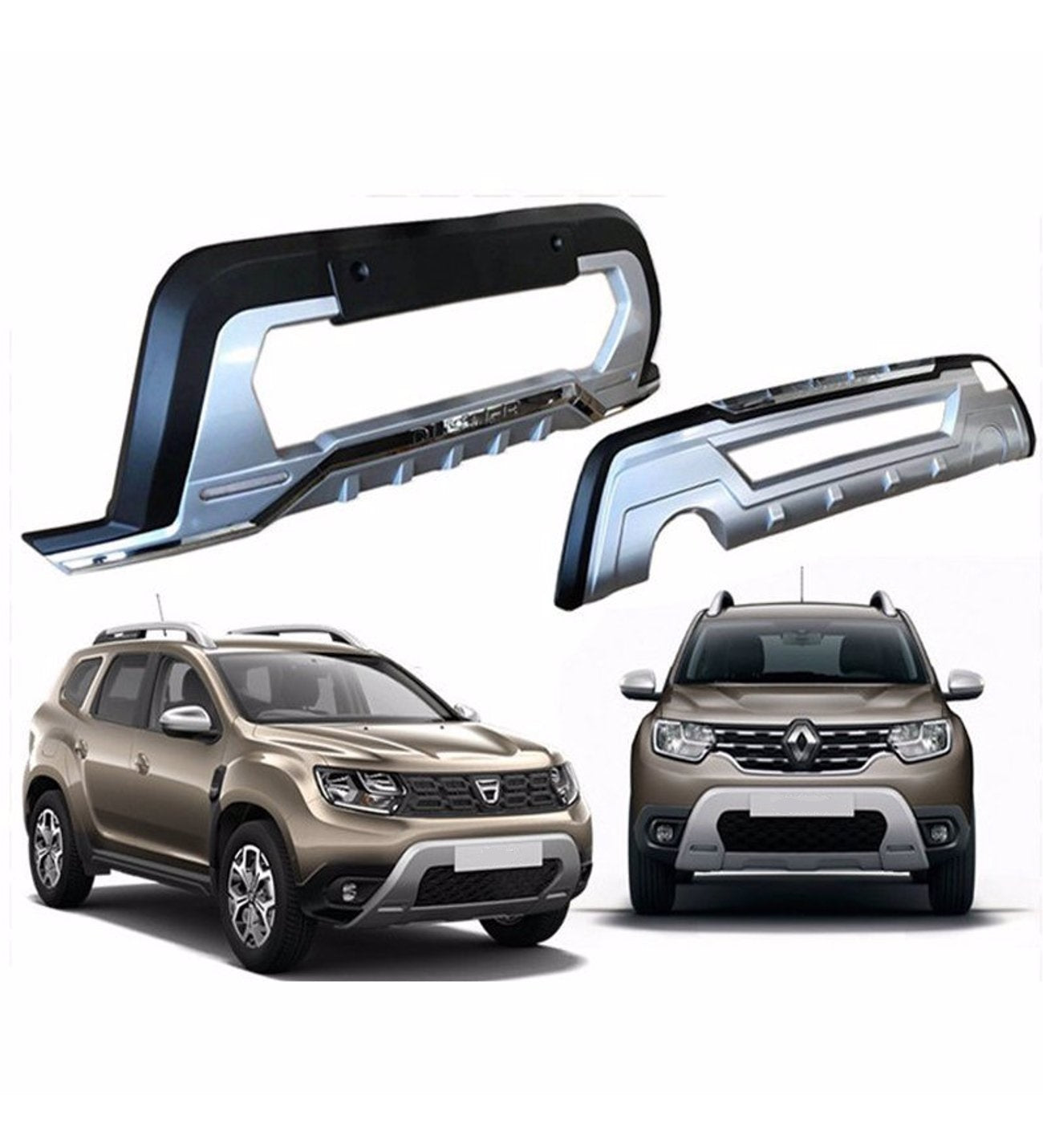 Set 2 Bullbare fata-spate IdealStore compatibil DUSTER 2018