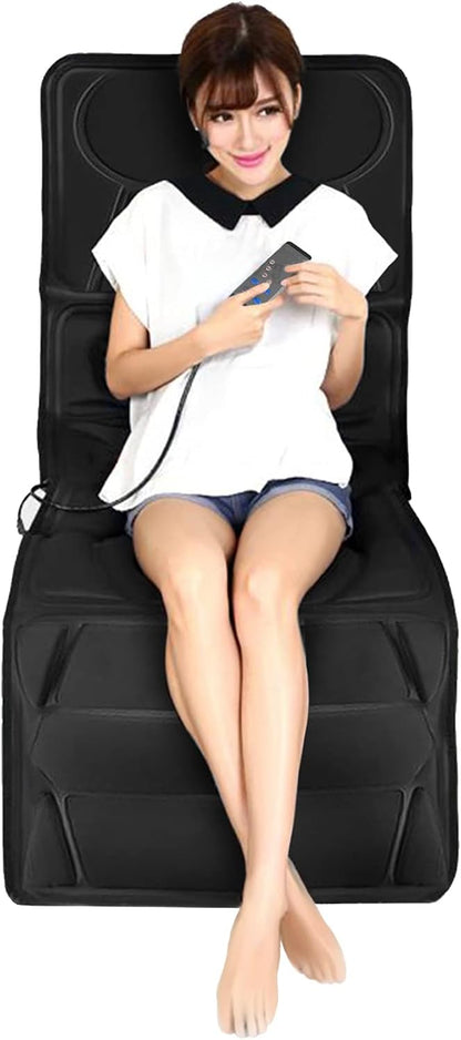 Saltea de Masaj Corporal idealSTORE, 12 Motoare de Masaj, 3 Nivele de Intensitate, 5 Moduri de Masaj, Functie de Incalzire, 20 Moduri de Operare, Geanta Depozitare