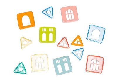 Joc Educativ cu Bastonase Magnetice, Magnetic Cubs idealStore, Contine 328 Piese, Diverse Forme si Culori, Materiale Sigure si Durabile, 2 Masinute Incluse, Stimuleaza Creativitatea, Imaginatia, Dexteritatea