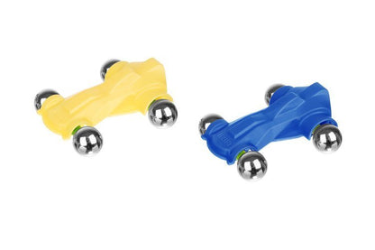 Bastonase Magnetice Magnetic Cubs idealStore, Contine 328 Piese, Diverse Forme si Culori, Materiale Sigure si Durabile, 2 Masinute Incluse, Stimuleaza Creativitatea, Organizator Inclus